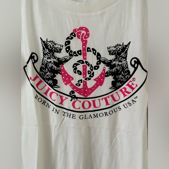 Juicy Couture Women’s White T-shirt Size Small NWT short sleeve - Picture 2 of 6
